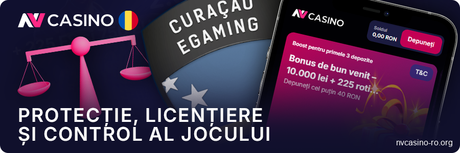 Jocul responsabil în aplicația NV Casino – despre licența cazinoului